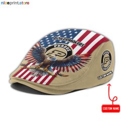 Purdue Boilermakers NCAA Jeff Cap, Flat Cap, Driving Cap M86