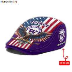 Washington Huskies NCAA2 Jeff Cap, Flat Cap, Driving Cap M86