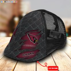 Arizona Cardinals NFL Mesh Trucker Hat-Ivy Hat-Black and White Mesh Cap M01