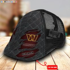Washington Commanders NFL Mesh Trucker Hat-Ivy Hat-Black and White Mesh Cap M01