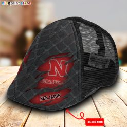Nebraska Cornhuskers NCAA Mesh Trucker Hat-Ivy Hat-Black and White Mesh Cap M01