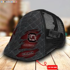 South Carolina Gamecocks NCAA Mesh Trucker Hat-Ivy Hat-Black and White Mesh Cap M01