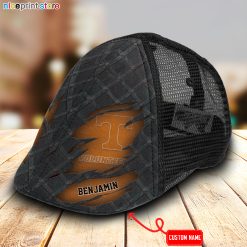 Tennessee Volunteers NCAA Mesh Trucker Hat-Ivy Hat-Black and White Mesh Cap M01
