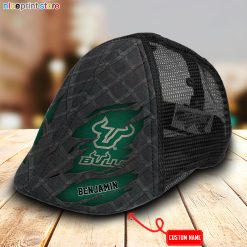South Florida Bulls NCAA2 Mesh Trucker Hat-Ivy Hat-Black and White Mesh Cap M01