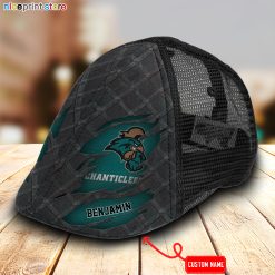 COASTAL CAROLINA CHANTICLEERS NCAA3 Mesh Trucker Hat-Ivy Hat-Black and White Mesh Cap M01