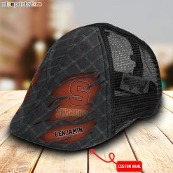 Syracuse Orange NCAA2 Mesh Trucker Hat-Ivy Hat-Black and White Mesh Cap M01