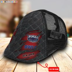Florida Atlantic Owls NCAA3 Mesh Trucker Hat-Ivy Hat-Black and White Mesh Cap M01