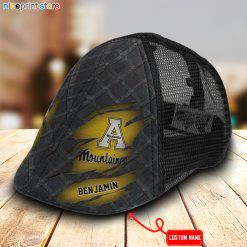 Appalachian State Mountaineers NCAA4 Mesh Trucker Hat-Ivy Hat-Black and White Mesh Cap M01