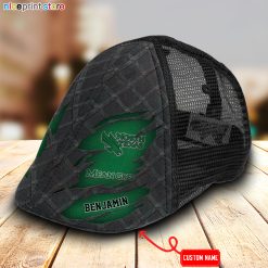 North Texas Mean Green NCAA4 Mesh Trucker Hat-Ivy Hat-Black and White Mesh Cap M01