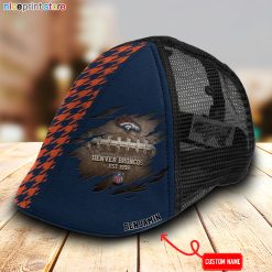Denver Broncos NFL Mesh Trucker Hat-Ivy Hat-Black and White Mesh Cap M02