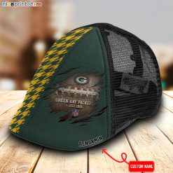 Green Bay Packers NFL Mesh Trucker Hat-Ivy Hat-Black and White Mesh Cap M02