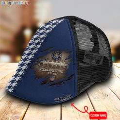 Indianapolis Colts NFL Mesh Trucker Hat-Ivy Hat-Black and White Mesh Cap M02
