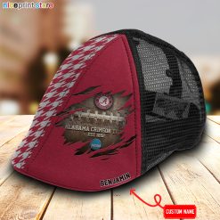 Alabama Crimson Tide NCAA Mesh Trucker Hat-Ivy Hat-Black and White Mesh Cap M02