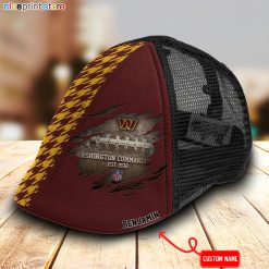 Washington Commanders NFL Mesh Trucker Hat-Ivy Hat-Black and White Mesh Cap M02