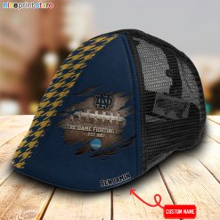 Notre Dame Fighting Irish NCAA Mesh Trucker Hat-Ivy Hat-Black and White Mesh Cap M02
