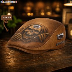 Leather -Florida Atlantic Owls NCAA3 Leather Beret Caps M04