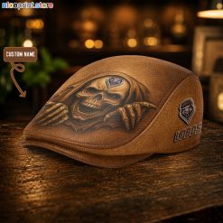Leather-New Mexico Lobos NCAA4 Leather Beret Caps M04