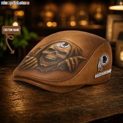 Leather-Washington Redskins NFL Leather Beret Cap M04