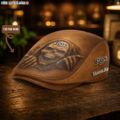 Leather-Tampa Bay Rays MLB Leather Beret Caps M04