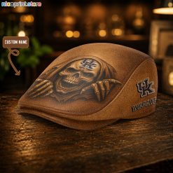 Leather-Kentucky Wildcats NCAA Leather Beret Caps M04